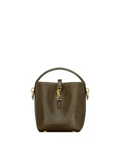 YSL LE 37 mini in shiny lizard