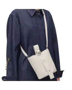 LOEWE Mini Pebble Bucket bag in soft grained calfskin