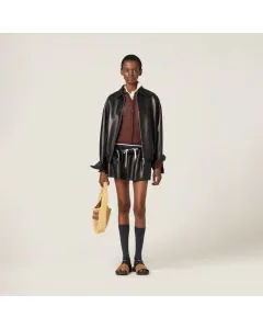 MIU MIU Plongé nappa leather jacket