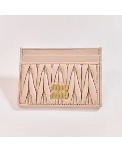 MIU MIU Matelassé nappa leather card holder