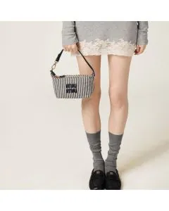 MIU MIU Jacquard fabric pouch with logo