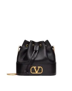 Valentino MINI BUCKET BAG IN NAPPA WITH VLOGO SIGNATURE CHAIN