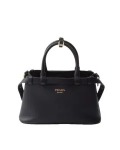 Prada Buckle small leather handbag with double belt