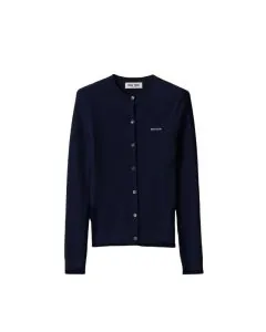 MIU MIU Cable-knit cashmere and silk cardigan