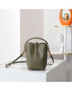 YSL LE 37 mini in shiny leather