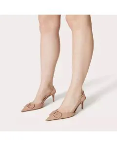 Valentino VLOGO SIGNATURE SLINGBACK PUMP IN CALFSKIN LEATHER