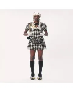 Valentino DAMIER LIGHT TWEED SHORT DRESS