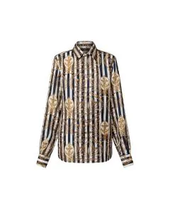 LV Striped Anchor Silk Shirt