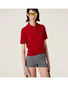 MIU MIU Cashmere and silk polo sweater