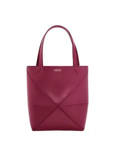 LOEWE Mini Puzzle Fold tote in shiny calfskin