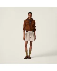 MIU MIU Waxed suede jacket