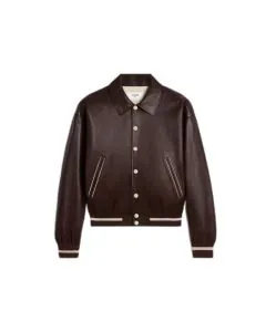 Celine teddy jacket with shirt collar in soft lambskin