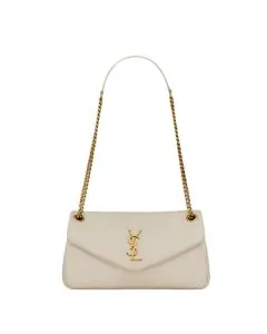 YSL Calypso small in plunged lambskin