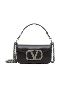 VALENTINO GARAVANI LOCÒ SMALL SHOULDER BAG WITH JEWEL LOGO