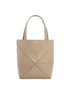 LOEWE Mini Puzzle Fold tote in shiny calfskin