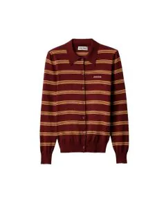 MIU MIU Striped cashmere and silk cardigan