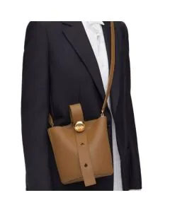 LOEWE Mini Pebble bucket in smooth calfskin
