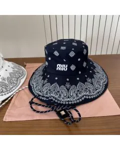 Miu Miu Printed cotton hat