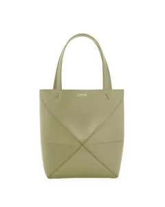 LOEWE Mini Puzzle Fold tote in shiny calfskin