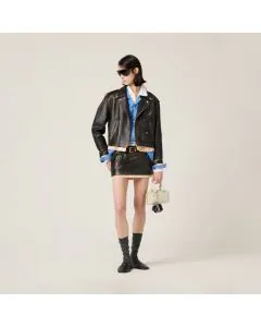 MIU MIU Nappa leather biker jacket