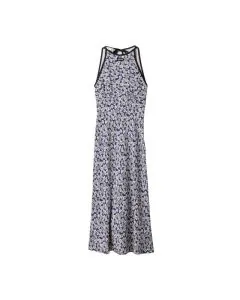 MIU MIU Long floral print crepe de chine dress