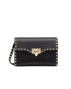 Valentino SMALL ROCKSTUD GRAINY CALFSKIN CROSSBODY BAG