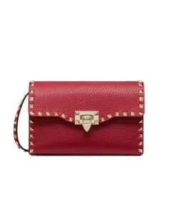 Valentino SMALL ROCKSTUD GRAINY CALFSKIN CROSSBODY BAG