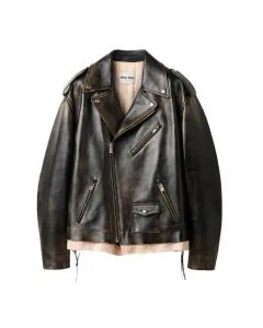 MIU MIU Nappa leather biker jacket
