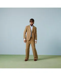 Gucci GG linen blend canvas pants