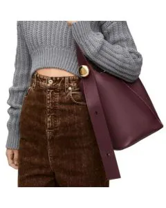 LOEWE Medium Pebble bucket in smooth calfskin