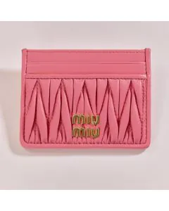 MIU MIU Matelassé nappa leather card holder