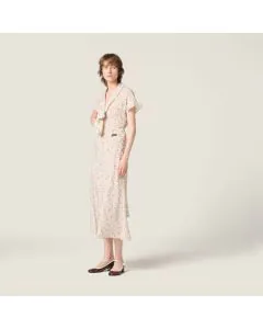 MIU MIU Long crêpe de Chine dress
