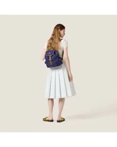 MIU MIU Canvas and leather backpack