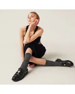 MIU MIU Brushed leather penny loafers