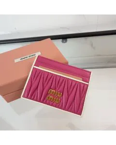 MIU MIU Matelassé nappa leather card holder