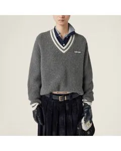 MIU MIU Wool and cashmere V-neck sweater