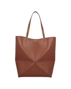 LOEWE XL Puzzle Fold tote in shiny calfskin
