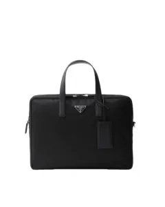 Prada Re-Nylon and Saffiano leather briefcase