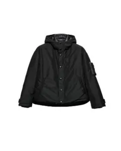 Prada Technical fabric down jacket with hood