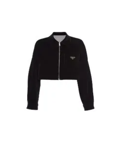Prada Velvet denim blouson jacket