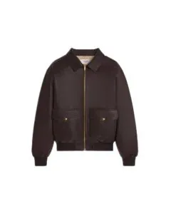 Celine loose aviator blouson jacket in soft lambskin