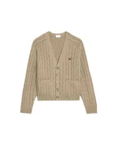 Celine cable-knit triomphe cardigan in cashmere
