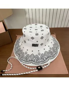 Miu Miu Printed cotton hat