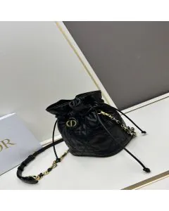 Dior Miss Caro Mini Bucket Bag with Drawstring