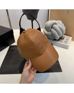 Celine Triomphe baseball cap in lambskin