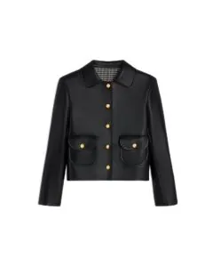 Celine jacket with Claudine collar in soft lambskin