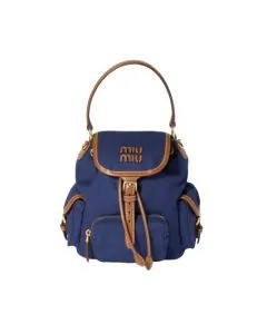 MIU MIU Canvas and leather backpack