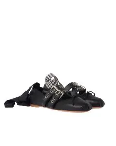 MIU MIU Nappa and calf leather ballerinas