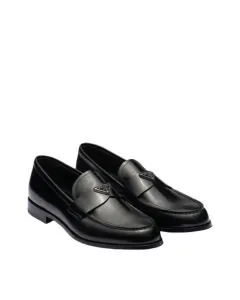 Prada Brushed leather loafers
