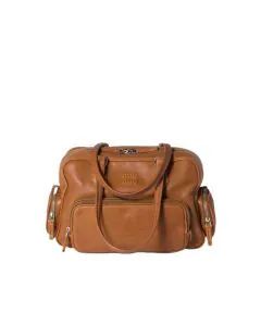 MIU MIU Pocket nappa leather top-handle bag